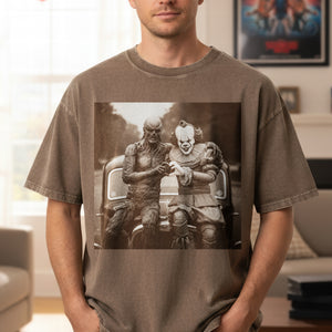 Horror Washed T-Shirt - Personalized Gifts 04naqn111225-Homacus