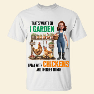Garden Chicken Girl Shirt Personalized Gifts For Chicken Lovers 02NADT050725-Homacus