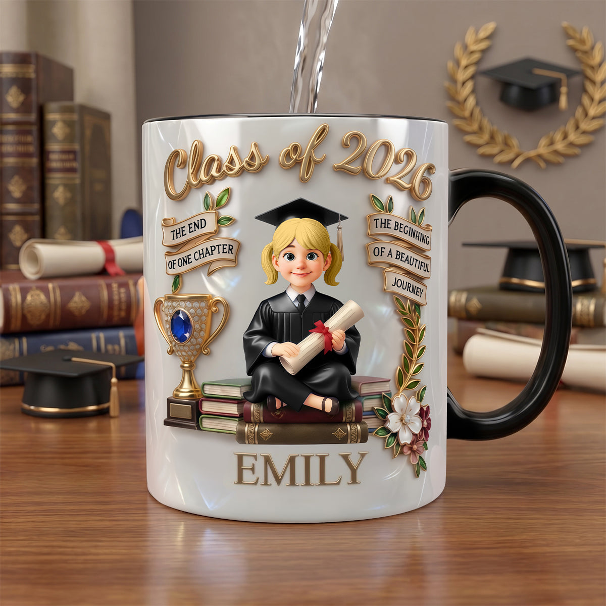 Class Of 2026 Accent Mug - Personalized Graduation Gifts 01TYDH220426-Homacus