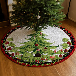 Funny Family Christmas Personalized Quilted Tree Skirt 03TGDT250925-Homacus