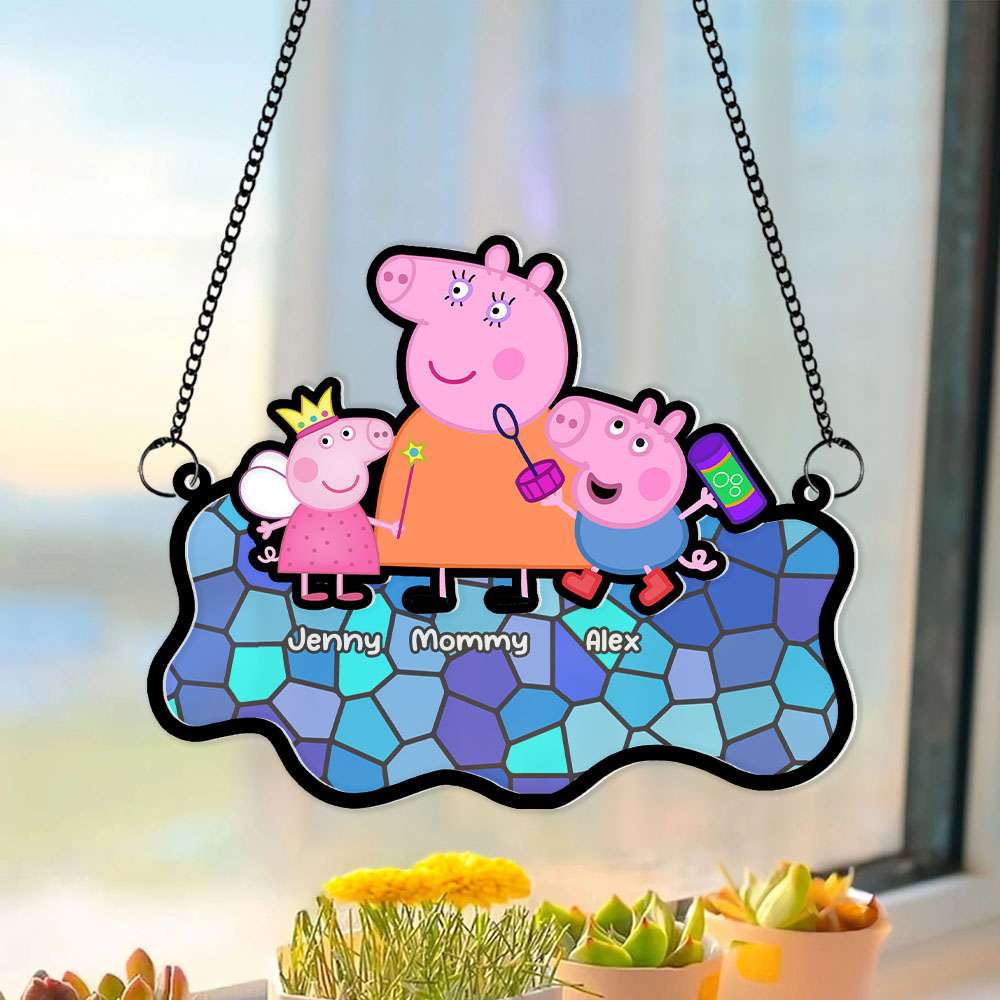 Personalized Gifts For Mom Window Hanging Suncatcher Ornament 05NAMH190225-Homacus