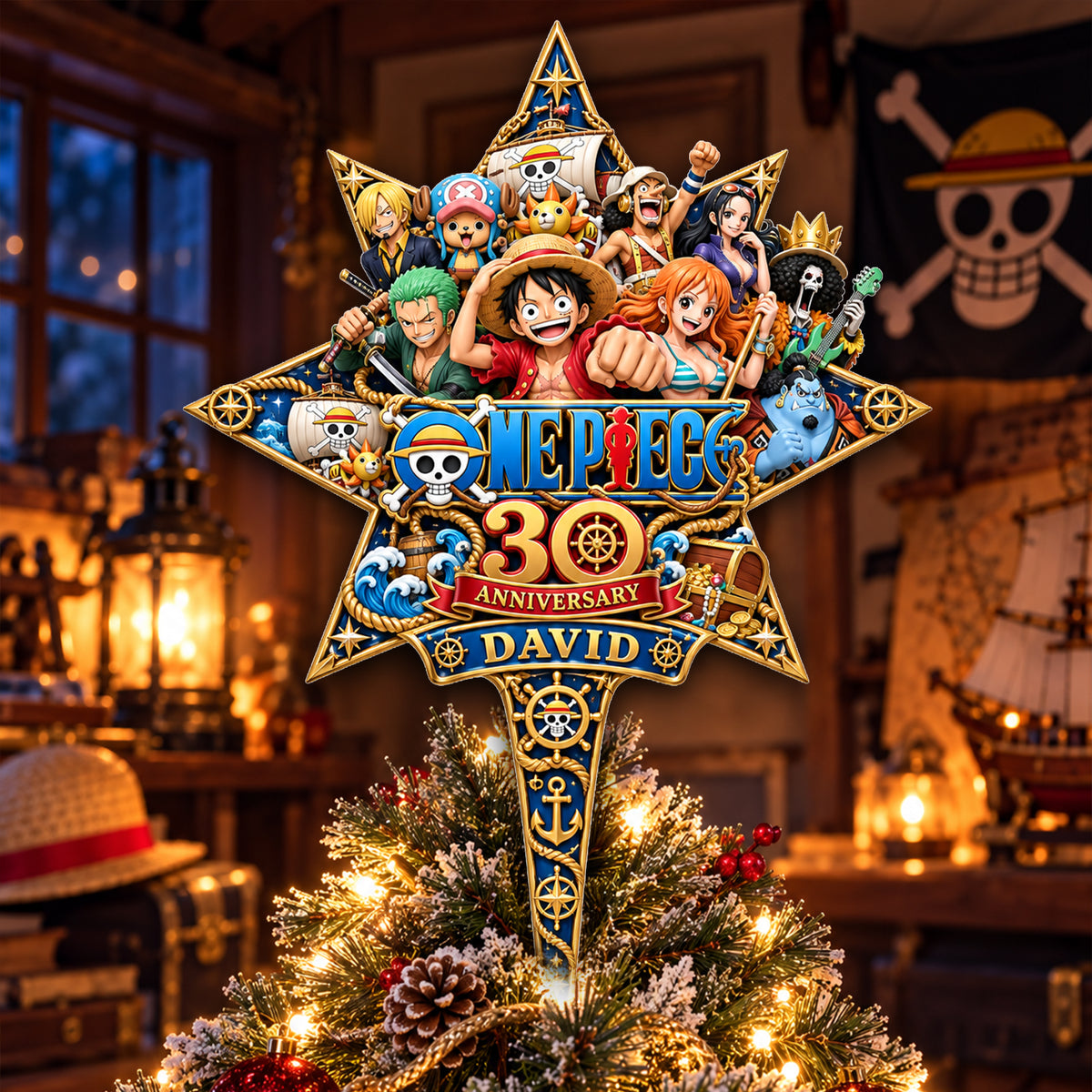 30th Anniversary Adventure Acrylic Christmas Tree Topper - Personalized Gifts For Christmas 12ohlu081026-Homacus