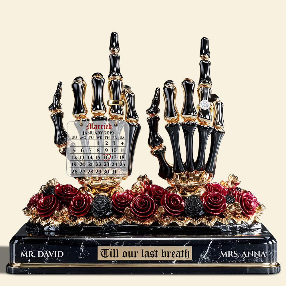 Skeleton Wedding Acrylic Plaque - Personalized Gifts For Couple 02TGDT280625-Homacus