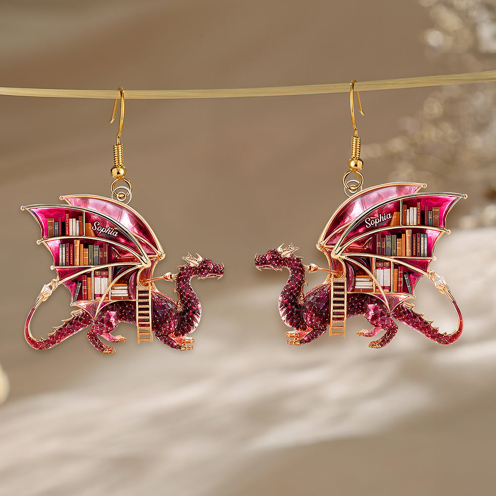 Mystical Book Acrylic Earrings- Personalized Gift For Book Lovers 02TGQN140625-Homacus