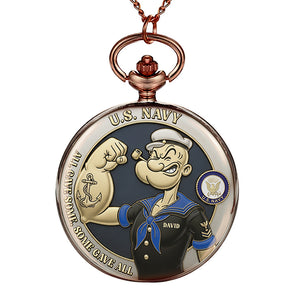 Service Remembered Pocket Watch Personalized Gifts For Veteran 04NAQN190625-Homacus