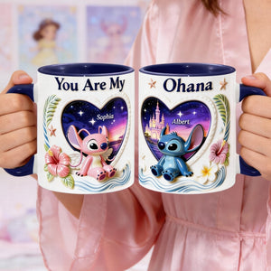 Set Of 2 Coffee Mugs - Little Blue Love - Personalized Coffee Mug Set 05PGQN030226-Homacus