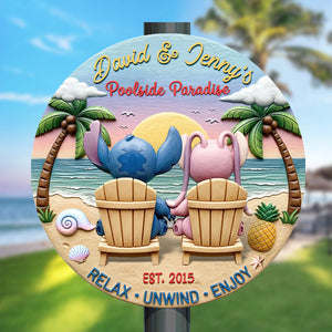 Cute Monster Couple Wood Sign - Personalized Gifts For Couple 01naqn060625-Homacus