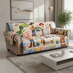 Cartoon Lovers Sofa Cover - Personalized Gifts 02huta220626-Homacus