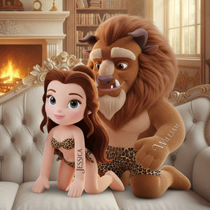 Leopard Style Couple Pillow - Personalized Gifts For Couple 08PGLU281125-Homacus