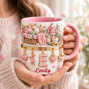 Knitting Lovers Coffee Accent Mug - Personalized Gifts For Christmas Coffee Mug 05TTDH290926