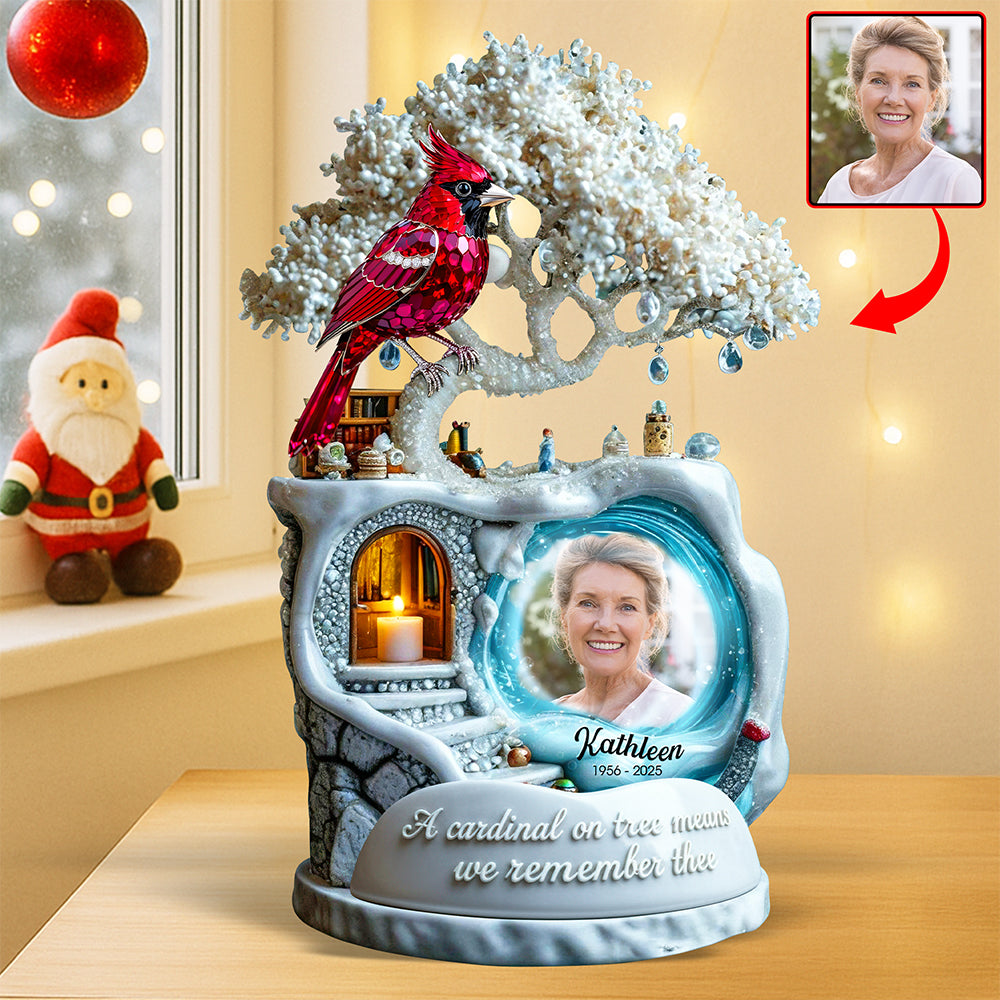 Cardinal From Heaven Acrylic Plaque, Custom Photo Memorial Keepsake For Loved One 01qhqn190925-Homacus