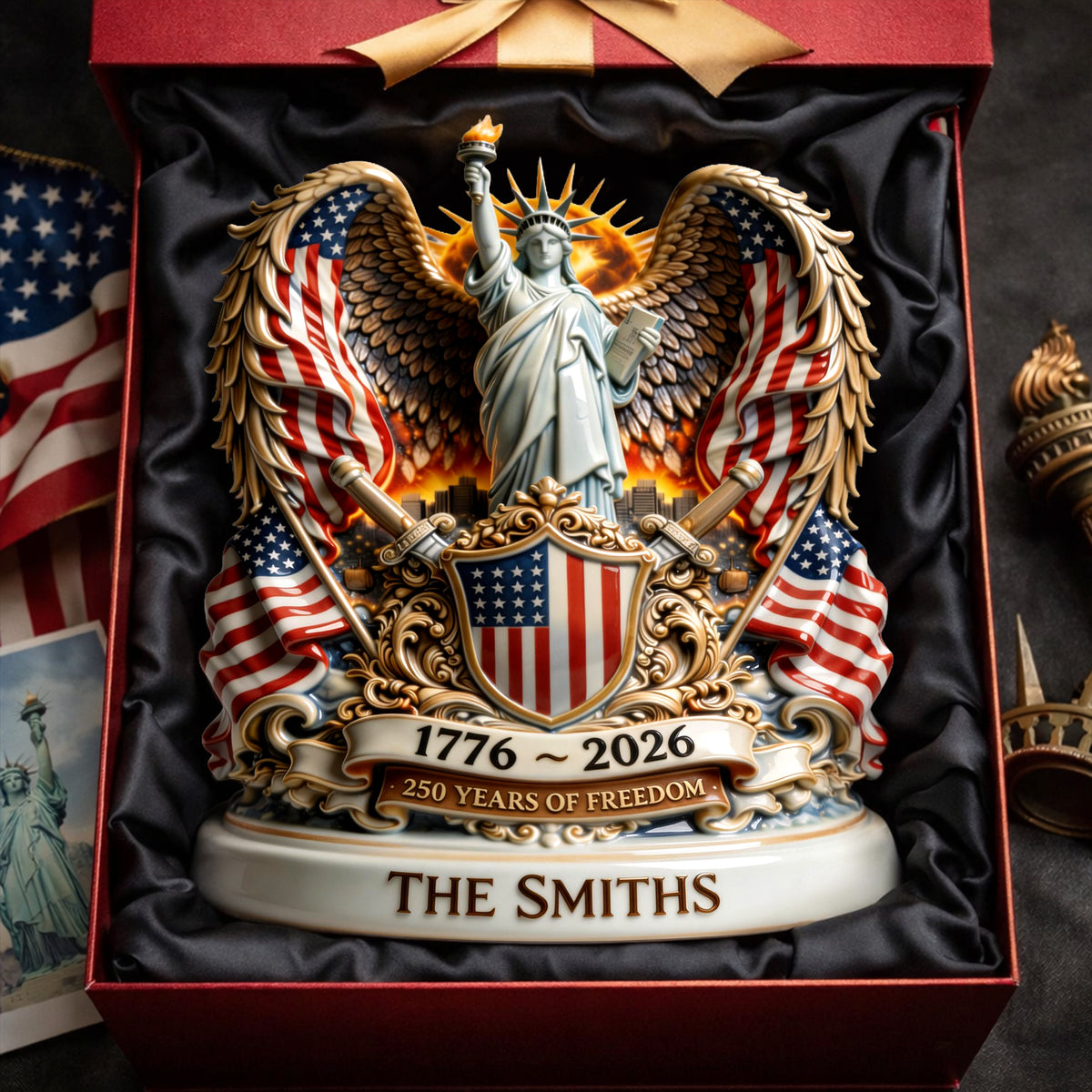 America 250th Anniversary Goddess Of Freedom Acrylic Plaque - Personalized Gifts 03tylu040326