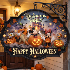 Happy Halloween Acrylic Sign - Personalized Halloween Gifts For Family 03natn060826