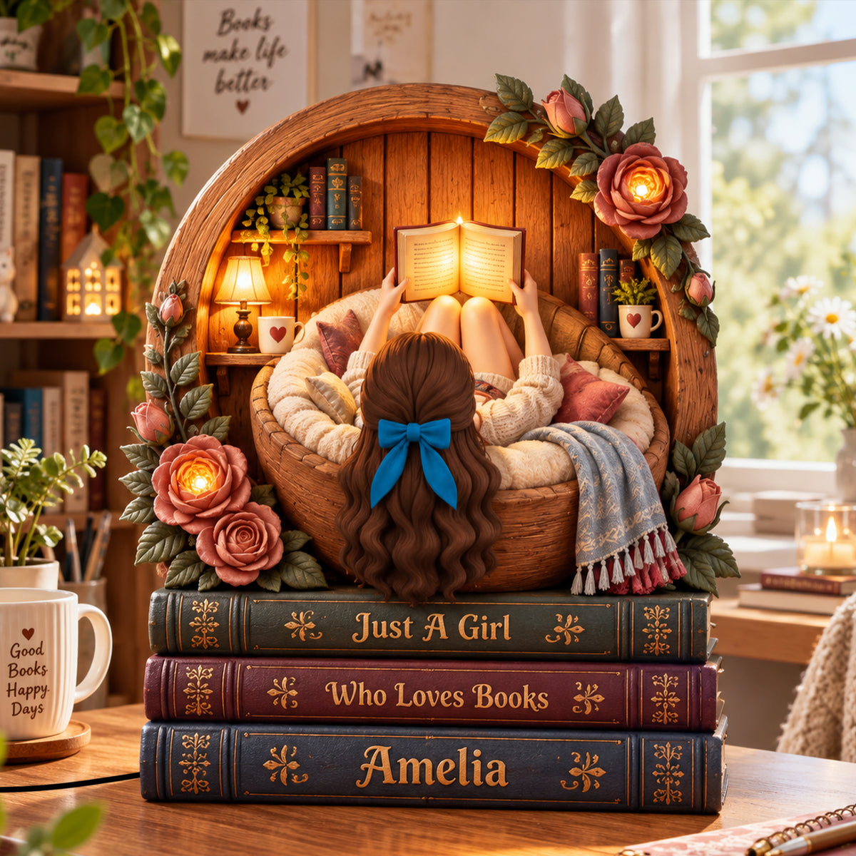 Book Lover Light Box - Personalized Gifts For Bookworm Acrylic Light Box 01PALU110926