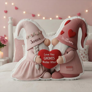 Sweet Gnome Romance Couples Pillow - Personalized Gifts For Couples 07HYLU261125-Homacus