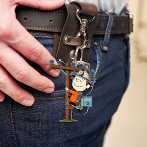 Personalized Gifts For Lineman Keychain 05ohpu200125-Homacus