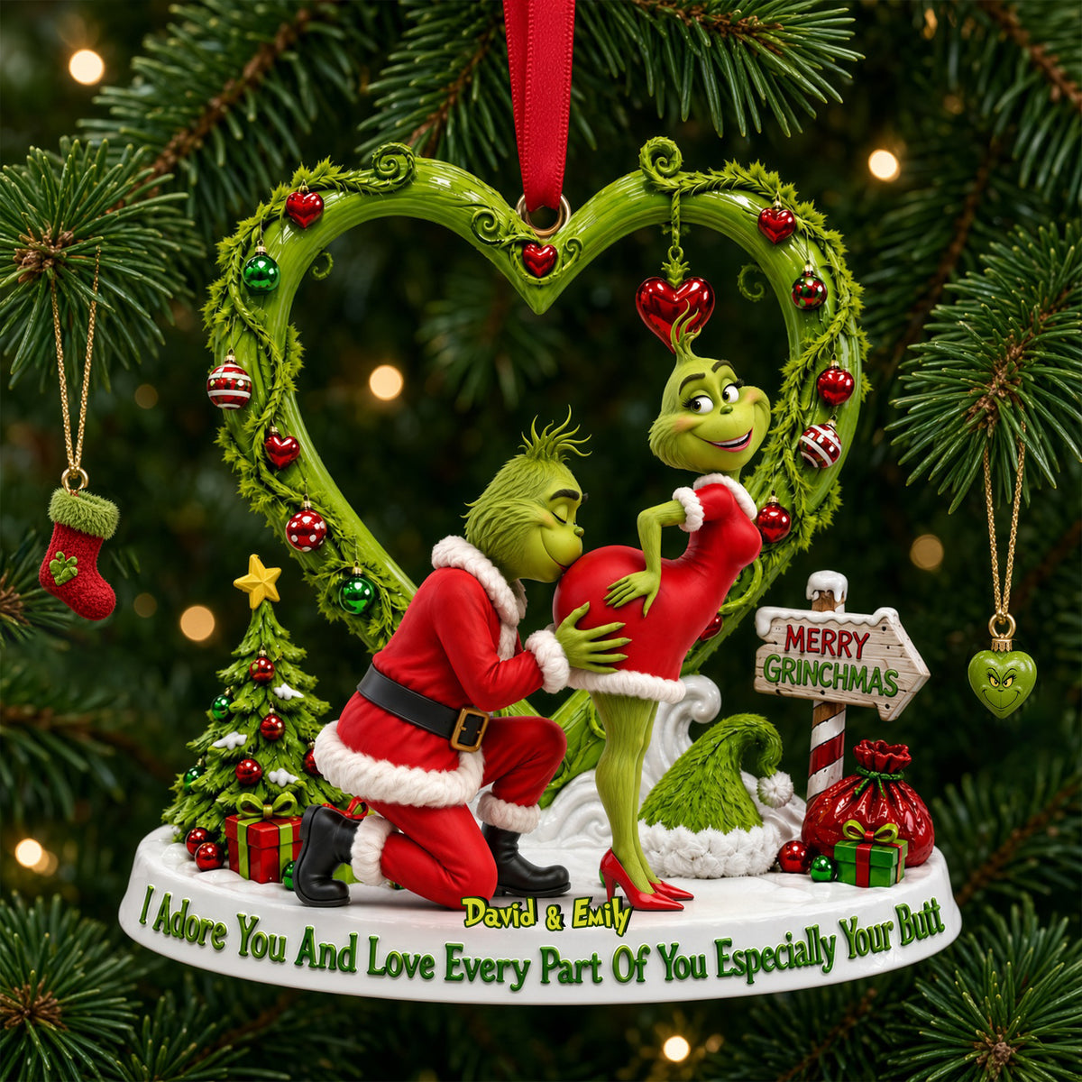 Festive Trouble Couple Ornament - Personalized Christmas Gifts For Couple 06ohlu150926-Homacus