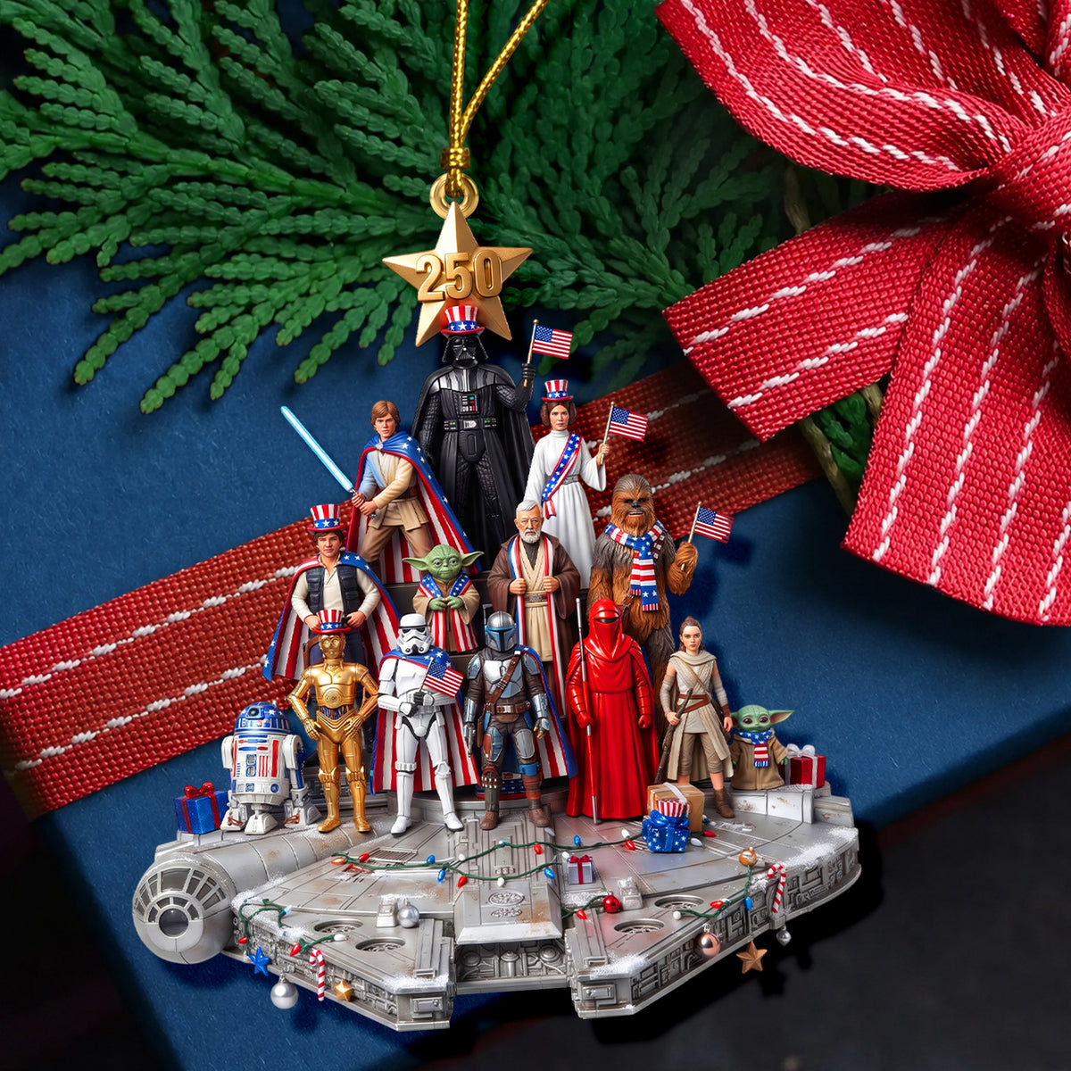Patriotic Universe Squad Side Ornament - Personalized Gifts For Patriot Christmas Ornament 05TYQN240826-Homacus