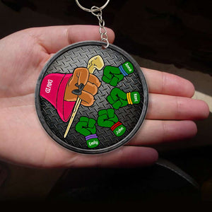 Personalized Gifts For Dad Keychain Fist Bump 05dnqn310523-Homacus