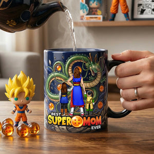 Legend Warrior Mom And Kids Magic Ceramic Coffee Mug - Personalized Gifts For Mother's Day Magic Mug 03NATN070426-Homacus