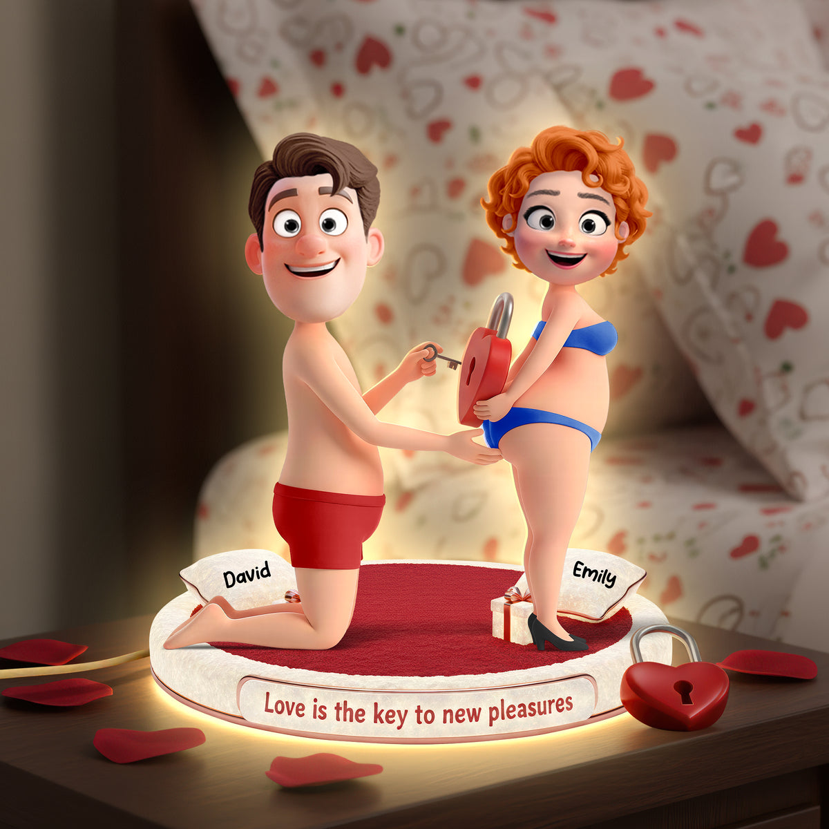 Love Is The Key Light Box Personalized Gifts For Couple 06OHQN081225-Homacus