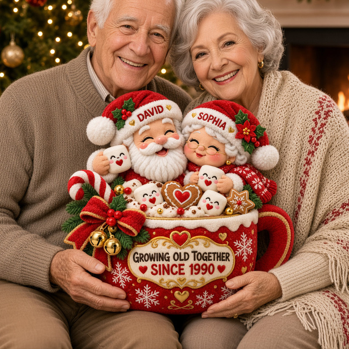 Growing Old Together Pillow - Personalized Christmas Gifts For Couple 04totn211026-Homacus