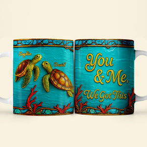 Turtle Couple Mug Personalized Gifts For Couple 03TODT020725-Homacus
