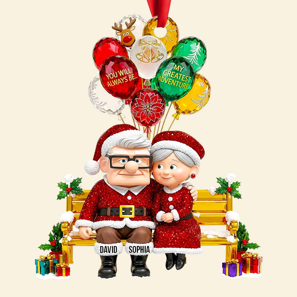Romantic Couple Christmas Ornament - Personalized Gifts For Couple 03TGDT110825-Homacus