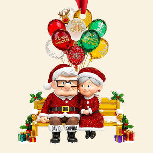 Romantic Couple Christmas Ornament - Personalized Gifts For Couple 03TGDT110825-Homacus