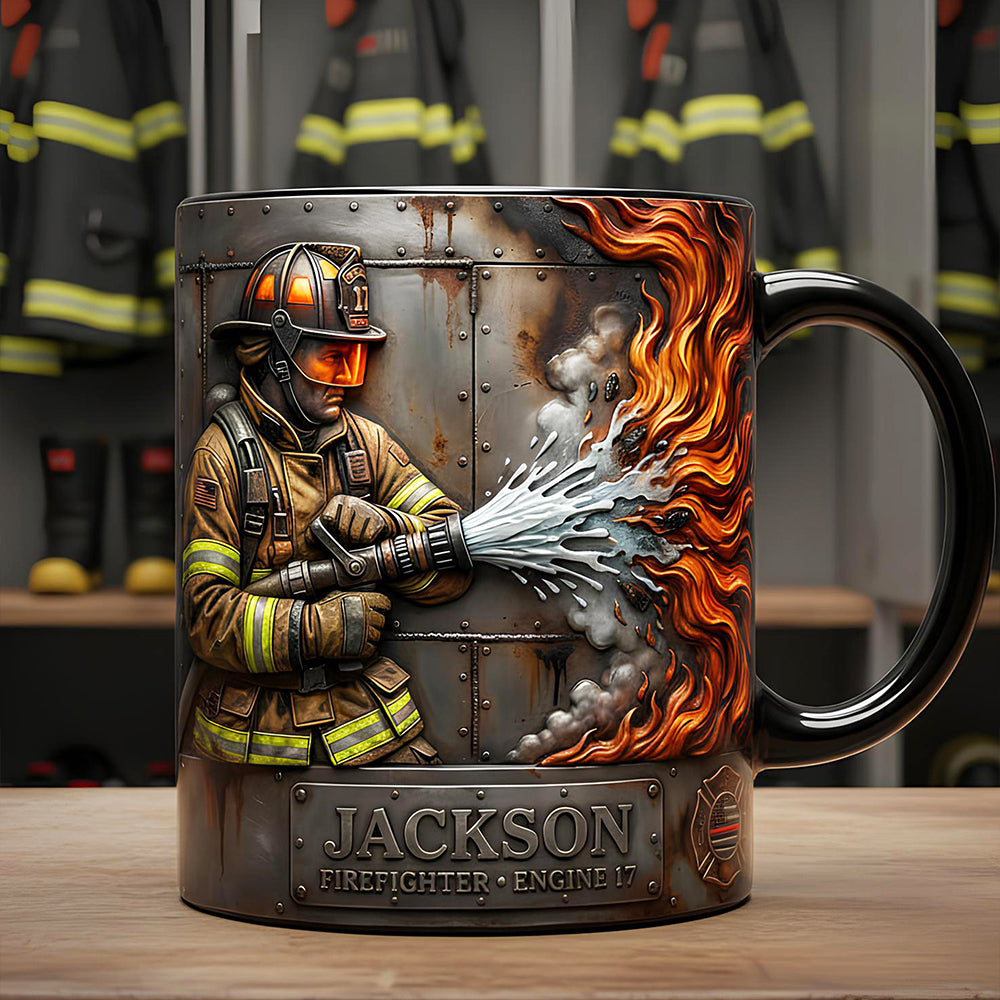 Firefighter Tribute Mug Personalized Gifts For Firefighter 02TODT041225-Homacus