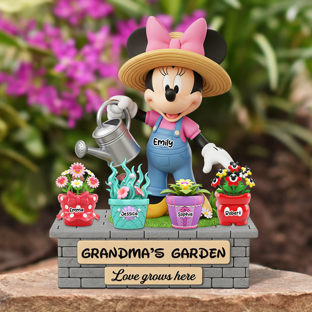 Grandma's Garden Acrylic Plaque - Personalized Gifts For Grandma 02napu020625-Homacus