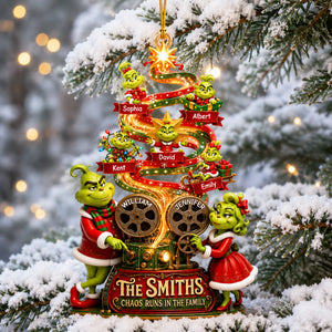 Mischievous Santa Family Ornament - Personalized Christmas Gifts 06HAQN210826-Homacus