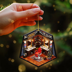 Barber Shop Miniature Ornament - Personalized Gifts For Barbers 04pgta120825-Homacus