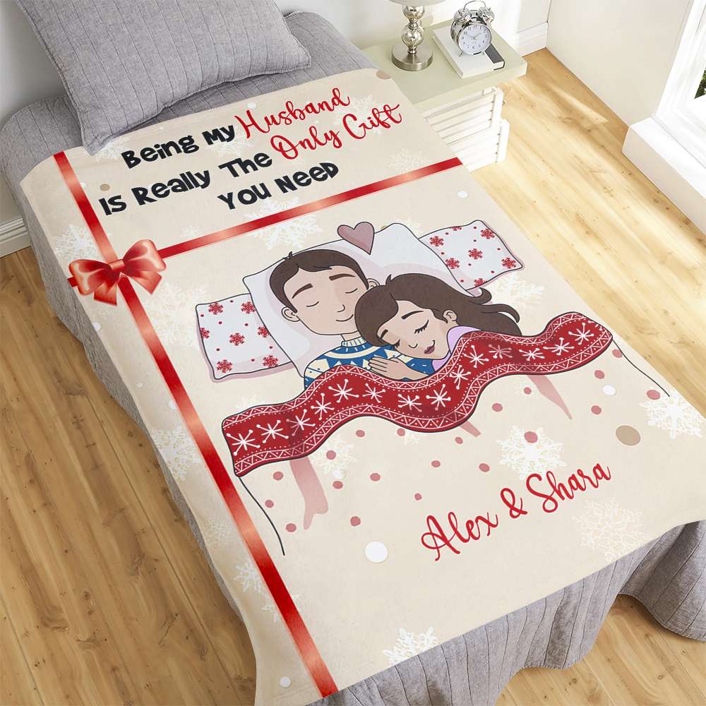 Personalized Gift For Couples, Couple Christmas Blanket 01TOMH231024HG-Homacus
