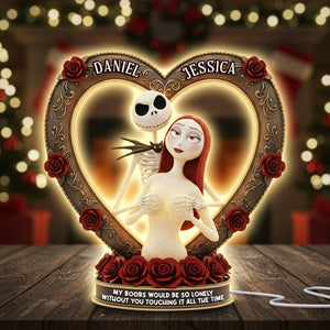 Spooky Couple Light Box - Personalized Gifts For Couple Christmas Acrylic Light Box 03OHLU031125-Homacus