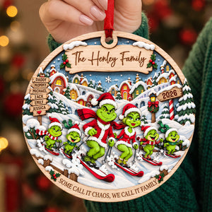 Fun Skiing With Family Ornament - Personalized Gifts For Family 04qhdh100926-Homacus