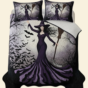 Powerful Witch Quilt Bed Set, Personalized Gifts For Fantasy Lovers 03qhdt300725-Homacus