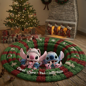 Cute Monsters Family Personalized Christmas Gifts For Family Quilted Round Mat 05tglu260925-Homacus