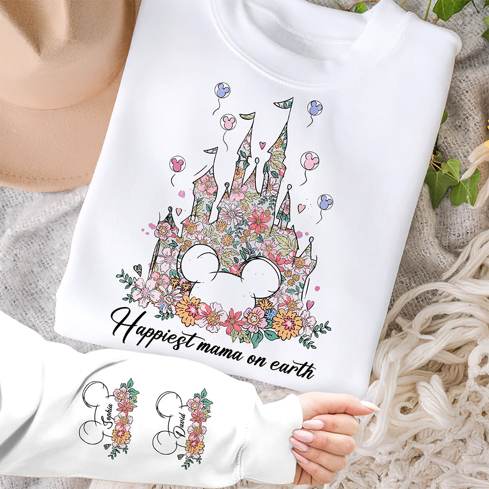 Magical Floral Mouse Shirt - Personalized Gifts For Mom 03QHQN030425-Homacus