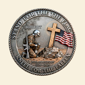 Military 250th Anniversary Printed Metal Coin - Personalized Gifts For Veterans 01kidt270226-Homacus