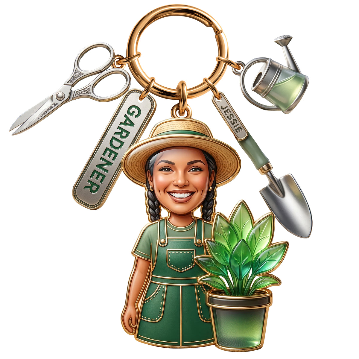 Custom Photo Gifts For Gardeners Keychain With Charms 06paqn250326-Homacus