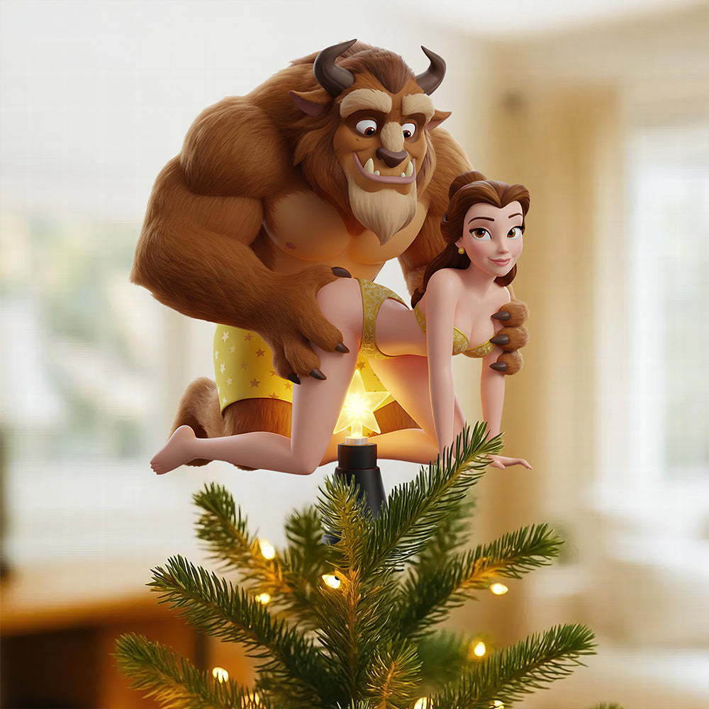 Funny Fairy Tale Tree Topper Personalized Gifts For Couple 03TGDT181125-Homacus
