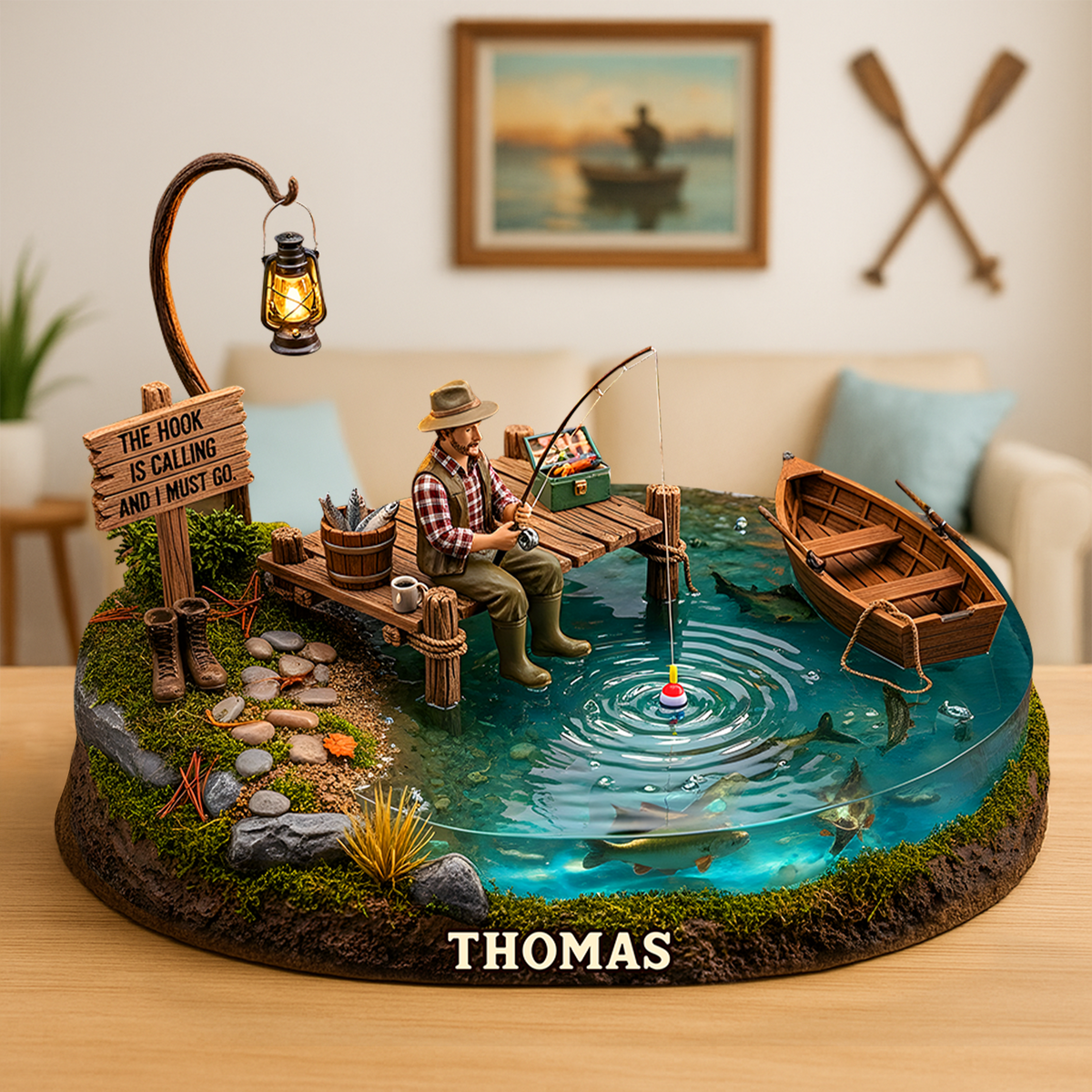 Fishing Man Acrylic Plaque - Personalized Gifts For Fishers 02topu240625-Homacus