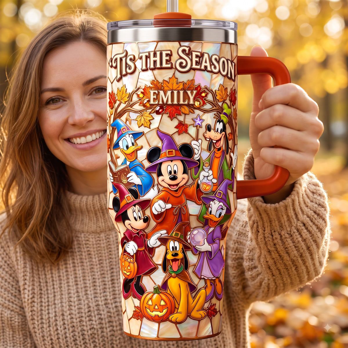 Tis The Season Tumbler With Handle - Personalized Gifts 01paqn290726-Homacus