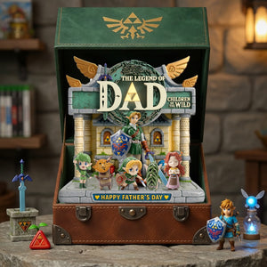 Adventure Dad And Kids Acrylic Plaque - Personalized Gifts For Father's Day Plaque 03OHLU130526
