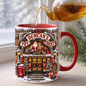 Christmas Shop Storefront Accent Mug - Personalized Gifts 03HUQN210826