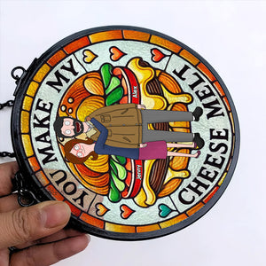 Personalized Gifts For Couple Stained Glass Suncatcher 05TGMH070125HG-Homacus
