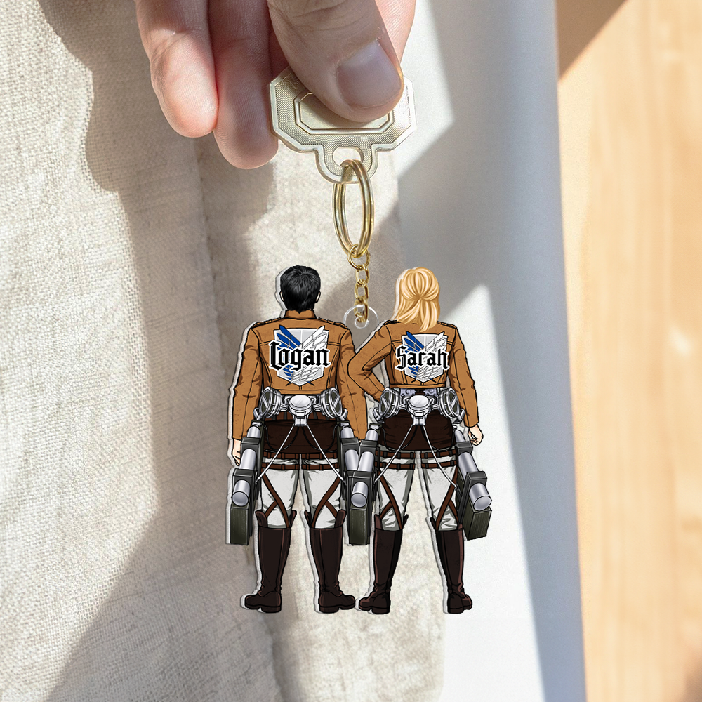 Personalized Gifts For Couple Keychain Anime Couple 06QHHU100124HH-Homacus
