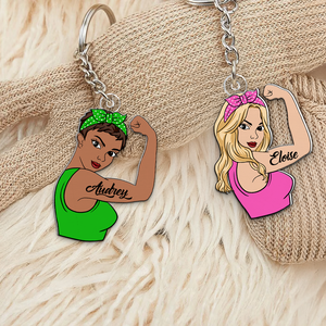 Personalized Gifts For Strong Girl Keychain 04QHHU230125TM-Homacus