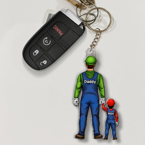 Gamer Dad Keychain Personalized Gifts For Dad 05QHHU160525PA-Homacus